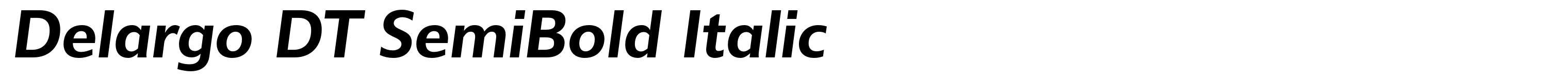Delargo DT SemiBold Italic